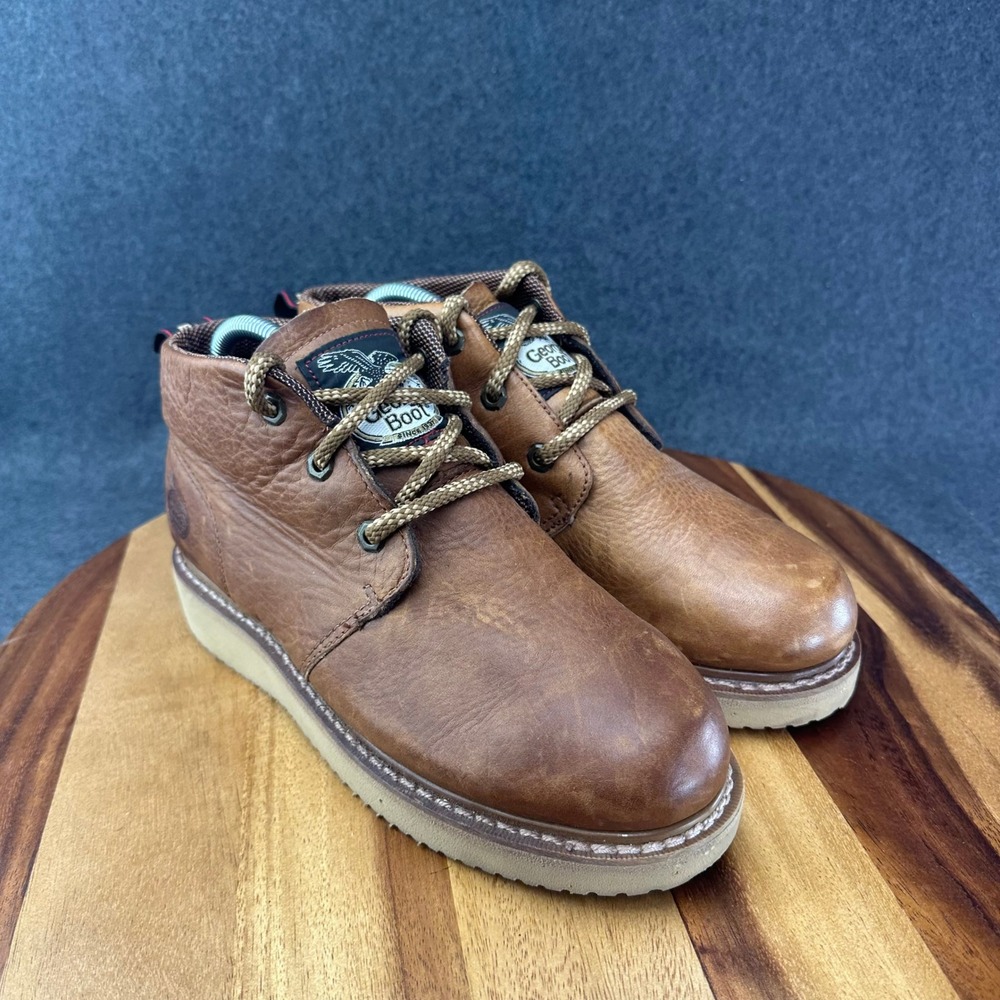 Georgia Boot Mens GB1222 5 Inch Chukka Wedge Brown Leather Boots Size 7 M - Picture 2 of 12